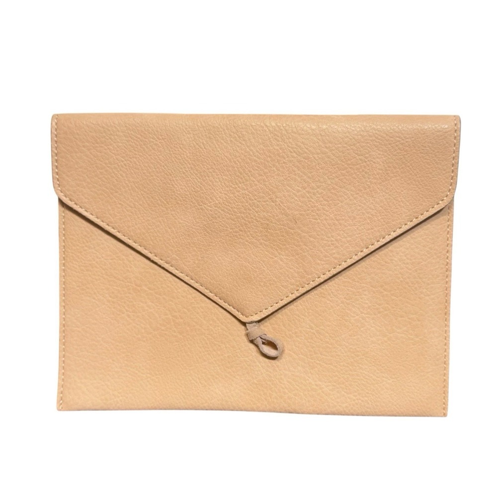 Street Level Blush Dusty Pink Vegan Leather Envelope Clutch Purse Minimalist NEW